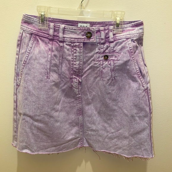 light purple denim skirt